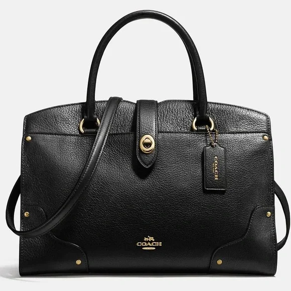 NWT COACH Mercer 30 Satchel Crossbody Bag Black - Picture 2 of 16